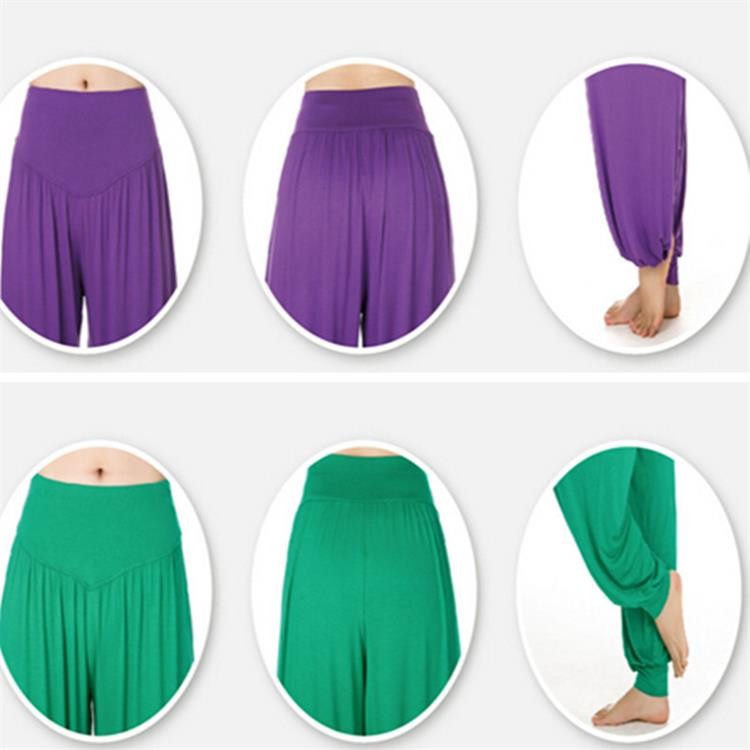 Yoga Pants Women Plus Size Colorful Bloomers Dance Yoga TaiChi Full Length Pants Smooth No Shrink Antistatic Pants Fast Shipping 2015 016