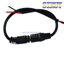 Monitoring DC power male+female connector / 12V power cord / led controller DC line / size 5.5 * 2.1 Power Male Plug Connector