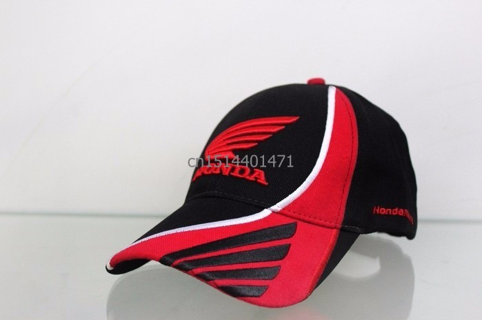 Black-Free-shiping-HONDA-motorcycle-duck-tongue-baseball-F1-car-racing-sports-leisure-adjustable-baseball-cap_new