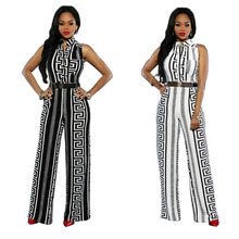 family matching outfits Siamese trousers High-grade summer jumpsuits Siamese pants Casual piece pants whith belt Women clothing