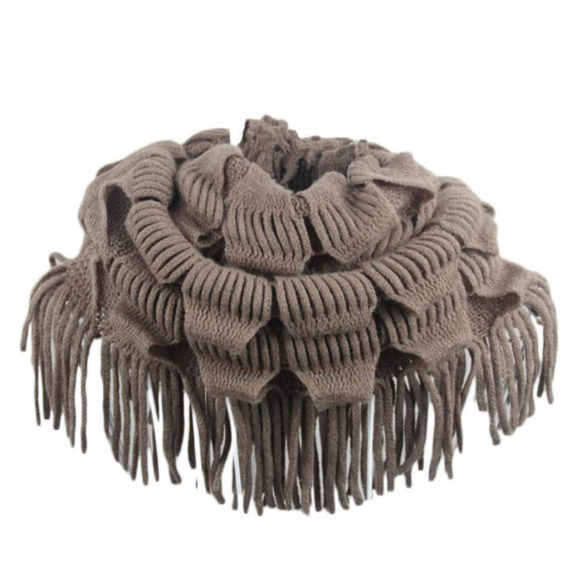 Best Deal Women Winter Fashion Infinity Thick Neck Warmer Scarf With Long Fringed Free Shipping 1pcs