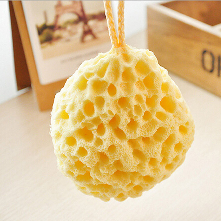 2020 Wholesale Bath Ball Sponge Mesh Bath Flower Sponge Natural