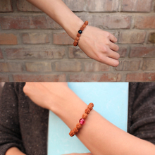 2016 New Arrival Multi Color Glass Beads Natural Rudraksha Bracelets Unisex Tibetan Buddha Prayer Jewelry Handmade