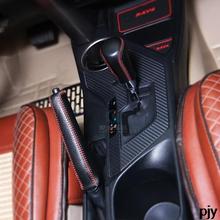 Genuine leather sew on handbraker gear cover set auto accessories for Toyota Rav4 rav 4 2014