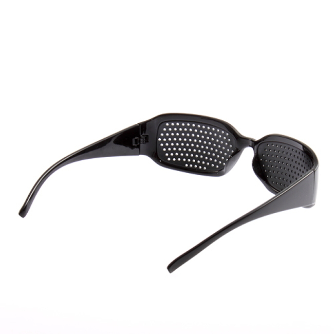 Black Unisex Vision Care Pin hole Eyeglasses Pinhole Glasses Eye Exercise Eyesight Improve plastic