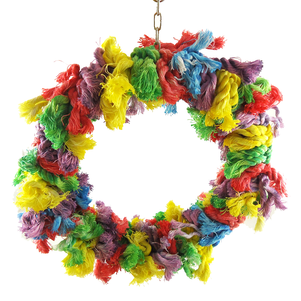 HOUSEEN Large Bird Ring Toy Parrot Preening Grooming Play Exercise Chew