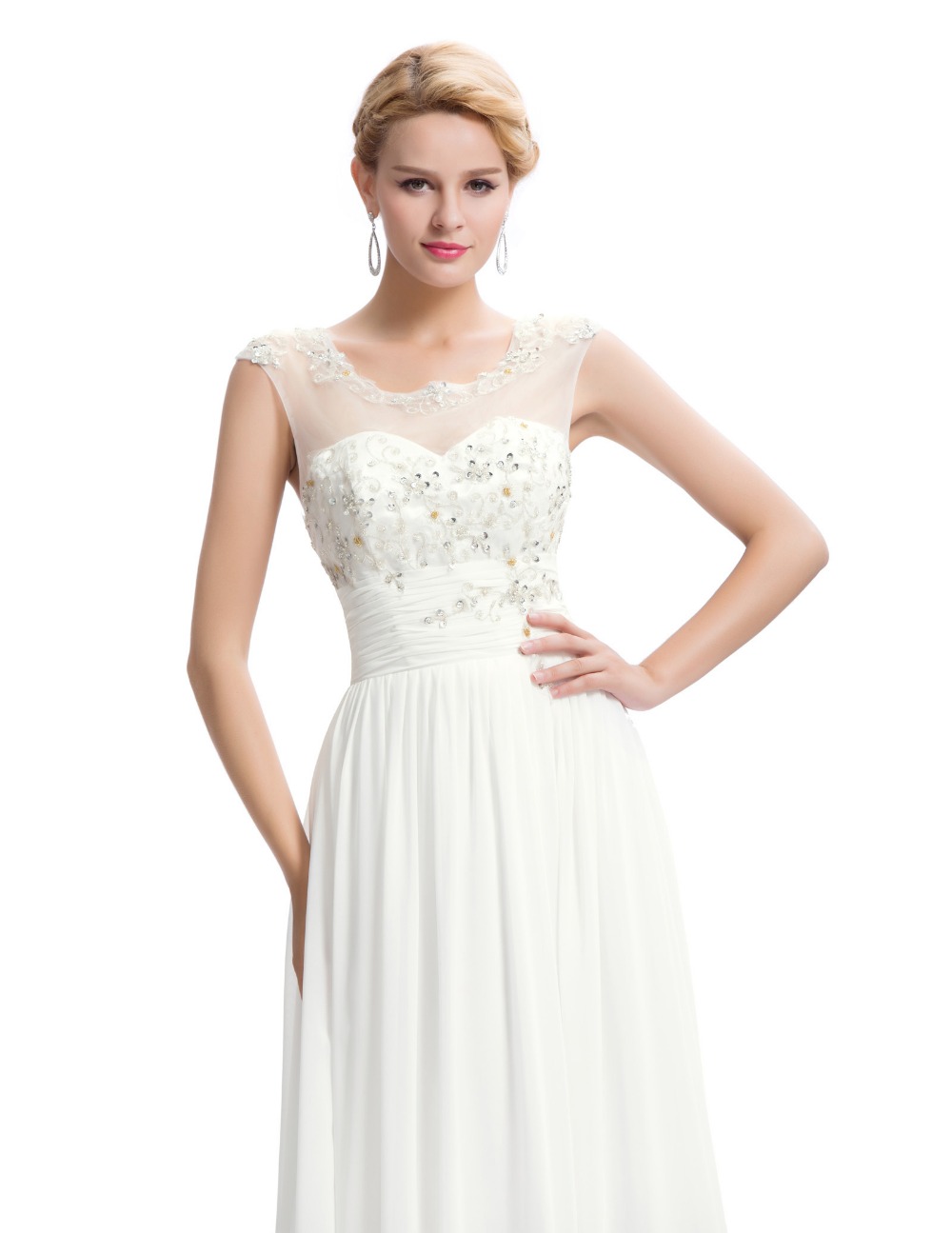 vestidos cortos de fiesta con encaje beige