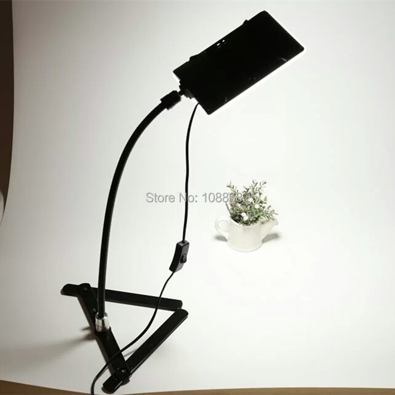 Photo Studio Cellphone LED Light Lamp with Mini Shooting Bracket Stand (1)