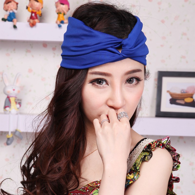 Hot Women Cotton Turban Twist Knot Head Wrap Headband Twisted Knotted Hair Band Hair Ties Decorated Fashion Hair Accessories11