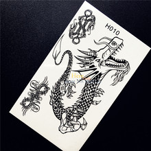 Japan Animation Dragon Harajuku Temporary Tattoo Sticker For Men Arm Chest Fake Tattoo Body Art Waterproof Tattoo Stickers HH010