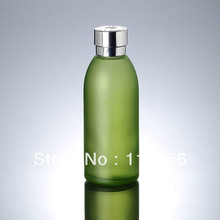 120ML green glass bottle with silver lid, lotion bottle