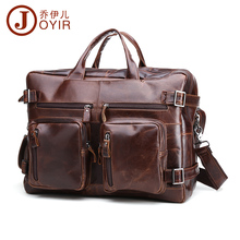 Export leather man bag Men’s Retro oil wax leather bag Mobile Messenger Factory Outlet Store
