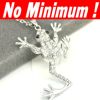 Silver plated frog necklaces pendants designer necklace for women men s jewelry hip hop cheap jewelry