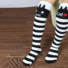 Toddlers Kids Girls Knee High Socks School Cotton Tights Striped Stockings for Girls 1 8Y Wholesale