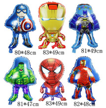 6 Pcs/Lot superman spiderman batman party decoration super hero team superhero birthday cartoon balloons for kids toys