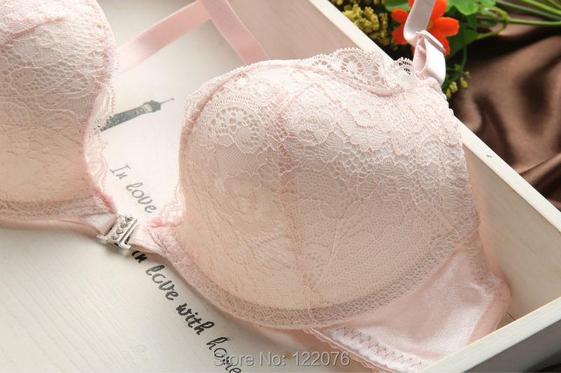 Wholesale Intimates Pink Red Black Sexy Front Closure Half Cup Underwear  Brief Sets Y Line Straps Floral Embroidery Women Bra Sets From 13,22 €