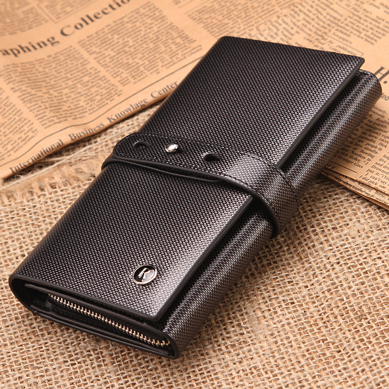 Long design wallet male cowhide hasp wallet male long wallet wallet