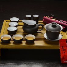 Free shipping chinese tea set 1pcs teapot 6pcs cup wood tea tray tea set cup chinaware
