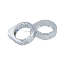 Motorcycle Pair Chrome 49mm Turn Signal Fork Clamps For Harley Dyna Glide FXD FXDC 2007 2014