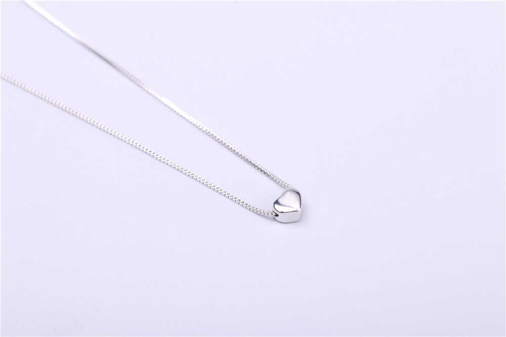 100% Silver 925 Necklace with Small Heart Pendant