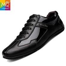 MQ Top Quality 100% Genuine Leather Men Casual Shoes,Big Size Fashion Brand Designer Men Flats Y210