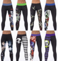 Corpse Bride Yoga Workout Pants Snow White Evil Queen Sports Running Pants Skeleton Skull Ankle Legging