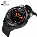 MEGIR Fashion Diver Sports Watches Men Auto Date Waterproof Silicone Quartz Watch Military Watches Hours Clock