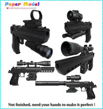 2015 новый Масштаб 1:1 Desert Eagle Пистолет 3D Бумажные Модели Игрушки для Детей Взрослых «монтажные Пистолет Оружие Бумажные Модели + 12 оборудования