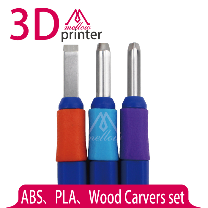3PCS Wood Carvers set 3D Printer DIY Tool Kit ABS and PLA Carving knife graver for