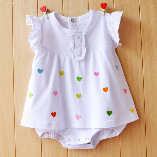 Девочка Комбинезон Лето Девушки Одежда Наборы Roupas Bebes Цветок Новорожденных детская Одежда Милый Ребенок Комбинезоны Новорожденных Девочек Одежда