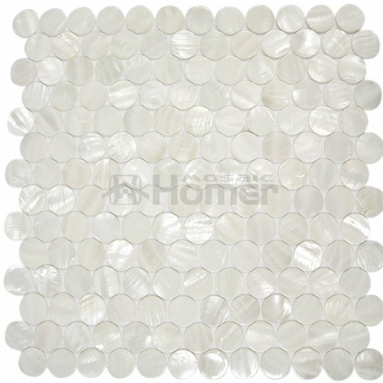 free shipping! pure white mother of pearl round mosaic tiles,  kitchen backsplash,  HOMR MOSAIC HME1020, 11 sqf per lot