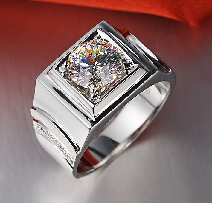Mens diamond rings in sterling silver