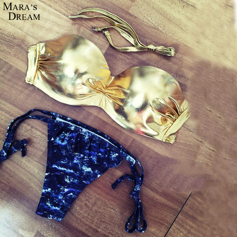 Mara's Dream Swimwear Bikini Set 2016 Summer Sexy Swimwear golden Women Swimsuit Push Up Women Bikini Set Mara's Dream Swimwear Bikini Set 2016 Summer Sexy Swimwear golden Women Swimsuit Push Up Women Bikini Set