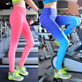 2016 Women Lady Space Dye High Waist Yoga Pants Stretched Leggings Gym Fitness Trousers Breathable Size