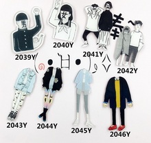 New Arrival Cute Harajuku Badge Acrylic Brooches Pins Jewery Accessories Cartoon Figure Simpson Batman Brooch Broche
