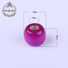 Multi color Large Hole 5mm Natural Wooden Beads 90pcs/Lot Wholesale Round Wood Beads For Kids DIY Jewelry Making Hot Sale