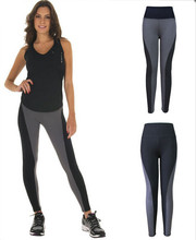 New Style 2015 Summer Autumn Women s Sport Leggings Fashion Patchwork High Waist Elastic Gym Fitness