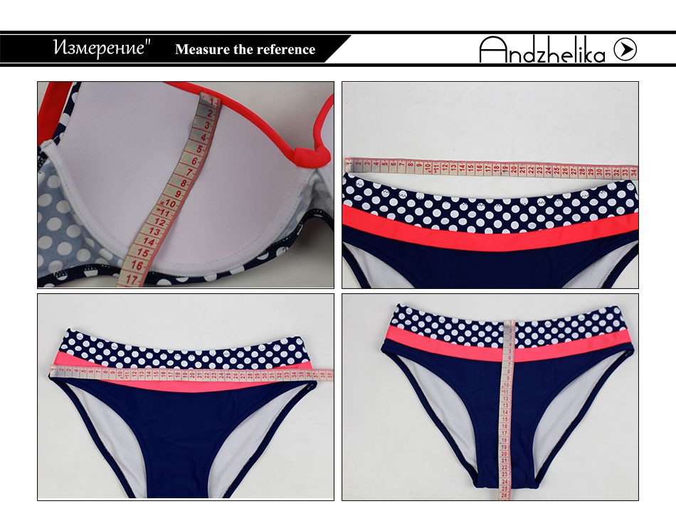 Andzhelika ] 2017 New Swimsuit Bikini Sexy Polka Dot Large Cup Bar