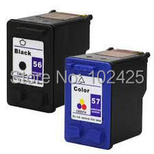1X For HP 56 Black + 1X 57 Colour Ink For Photosmart 7350 7450 7459Printer