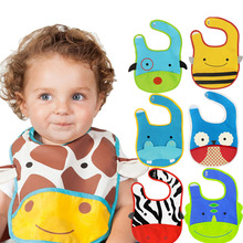 Waterproof Baby Boys Girls Bibs Kids Saliva Towel Lunch Baby Bibs Infants Cartoon Pattern Burp Cloths