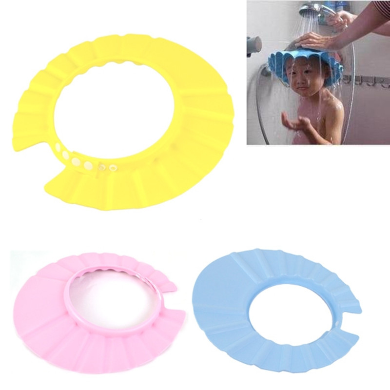 Adjustable Safe Baby Hat Toddler Kids Shampoo Bath Bathing Shower Cap