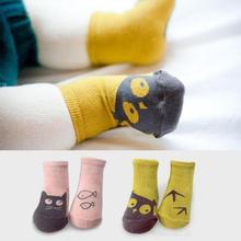 Factory Price Cute Toddler Baby Soft Socks Cartoon Owl Pattern Socks Infants Cotton Socks