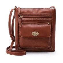 Women Fashion Retro bags small size Solid Cross-Body leather woman bags Woman Casual handbags brands Coffee Brown Blue Black