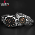 CHENXI Brand Fashion Luxury Quartz Men Women Watches Classic Rose Gold Pointer Simple Silver Stainless Steel