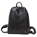 Simple Retro Women Fashion Genuine Leather Backpack High Quality Top Cowhide Soft Bag Designer Zipper Small