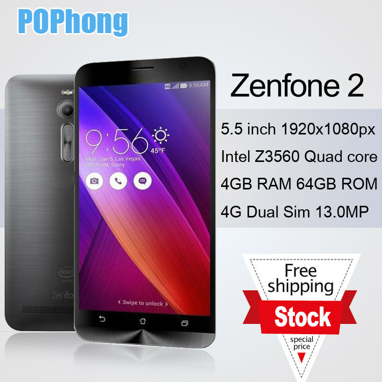 Zenfone 2 ZE551ML 64GB Intel Z3580 Quad Core 5 5 FDD LTE 4GB RAM Cell Phone