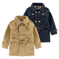 Boys Double Breasted Trench Coat England Style Spring Autumn New Children s Clothing Cotton Kids Fashion