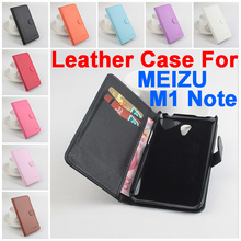 Litchi MEIZU M1 Note case cover, Good Quality New Leather Case + hard Back cover For MEIZU M1 Note Cellphone Case In Stock