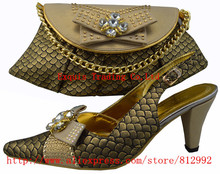 Directly selling Italy style shoes and bag match high quatily evening bag and shoes set Size 38-42,,NO.1308-21
