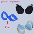 Free Silicone Ear Skin Expansions 2pair Flesh Stone Ear Skin Piercing Tunnels Plugs Earlet Earring Body